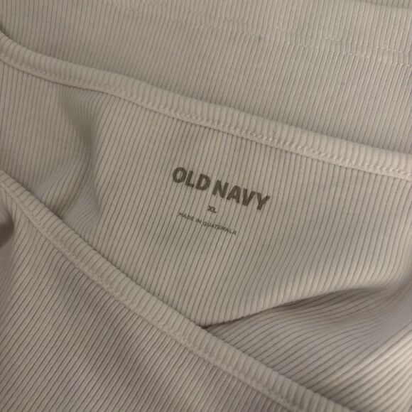 Old Navy Tank Top Women's XL Ribbed Square Neck Sleeveless Solid Basic Crop - Picture 7 of 9